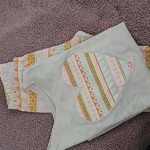 Cute Fair Aisle inspired legging and top set Sz 10-12